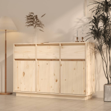 vidaXL tömör fenyőfa tálalószekrény 110 x 34 x 75 cm bútor