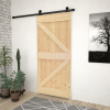 vidaXL tömör fenyőfa tolóajtó fémszerelék szettel 80 x 210 cm
