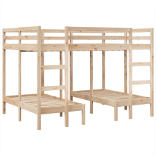 vidaXL tömör fenyőfa tripla emeletes ágykeret 140x200/70x140 cm (3308577) ágy és ágykellék