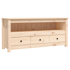 vidaXL tömör fenyőfa TV-szekrény 114x35x52 cm (821502) bútor