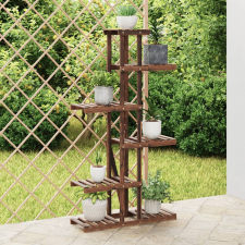 vidaXL tömör fenyőfa virágtartó állvány 75x25x140,5 cm kerti dekoráció