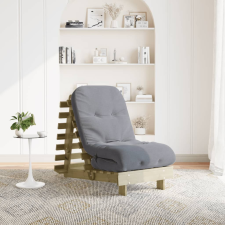vidaXL tömör impregnált fenyőfa futon kanapéágy matraccal 60x206x11 cm bútor