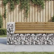 vidaXL tömör impregnált fenyőfa gabion kerti pad 122x71x65,5 cm kerti bútor