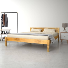 vidaXL tömör mangófa ágykeret 160 cm ágy és ágykellék
