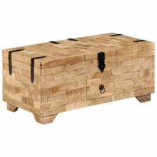  vidaXL tömör mangófa dohányzóasztal 80 x 40 x 35 cm bútor