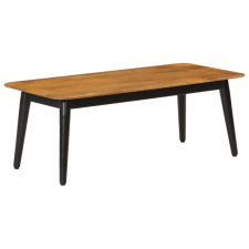 vidaXL tömör mangófa és vas dohányzóasztal 110 x 50 x 40 cm bútor