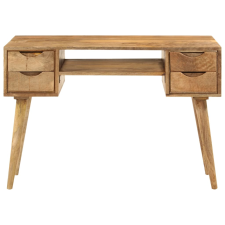 vidaXL tömör mangófa íróasztal fiókokkal 110 x 47 x 76 cm (351593) íróasztal