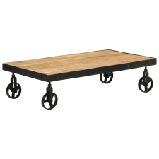 vidaXL tömör mangófa kerekes dohányzóasztal 100 x 55 x 26 cm bútor