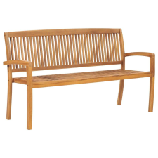 vidaXL Tömör Teakfa Kerti Pad - 159 cm - Párnával kerti bútor