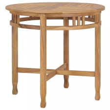 vidaXL Tömör tíkfa étkezőasztal Ø 80 cm bútor