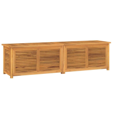 vidaXL Tömör tíkfa kerti tárolóláda zsákkal 200 x 50 x 53 cm kerti tárolás