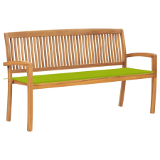 vidaXL tömör tíkfa rakásolható kerti pad párnával 159 cm kerti bútor