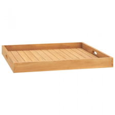 vidaXL Tömör tíkfa tálalótálca 70 x 70 cm konyhai eszköz