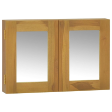 vidaXL tömör tíkfa tükrös szekrény 60 x 10 x 40 cm bútor