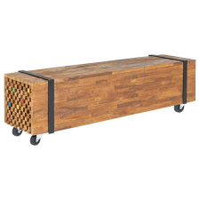 vidaXL tömör tíkfa TV-állvány 110 x 30 x 32,5 cm bútor