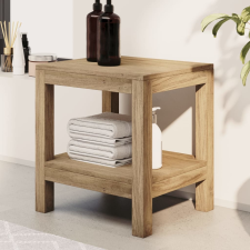 vidaXL Tömör tíkfa zuhanyzópad 45 x 35 x 45 cm fürdőszoba bútor