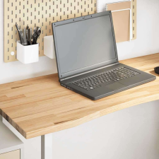 vidaXL tömör tölgyfa téglalap alakú asztallap kezeletlen 120x60x2,5 cm bútor