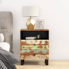 vidaXL tömör újrahasznosított és szerelt fa éjjeliszekrény 50x33x62 cm bútor