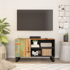 vidaXL Tömör újrahasznosított és szerelt fa tv-szekrény 80x33x46 cm bútor
