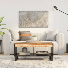 vidaXL tömör újrahasznosított fa dohányzóasztal 90 x 50 x 40 cm bútor