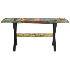 vidaXL tömör újrahasznosított fa étkezőasztal 160 x 80 x 76 cm (321609) bútor