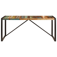 vidaXL tömör újrahasznosított fa étkezőasztal 180 x 90 x 75 cm (247415) bútor