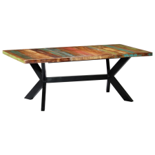 vidaXL tömör újrahasznosított fa étkezőasztal 200 x 100 x 75 cm bútor