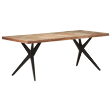 vidaXL tömör újrahasznosított fa étkezőasztal 200 x 90 x 76 cm bútor