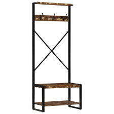 vidaXL tömör újrahasznosított fa ruhatartó állvány 80x40x190 cm bútor