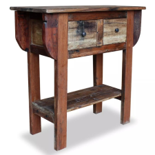 vidaXL tömör újrahasznosított fa tálalóasztal 80 x 35 cm bútor