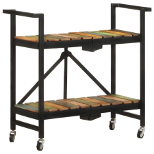 vidaXL tömör újrahasznosított fa zsúrkocsi 87 x 36 x 81 cm bútor