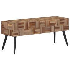 vidaXL tömör újrahasznosított tíkfa pad 110 x 35 x 45 cm bútor