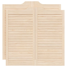 vidaXL tömörfa fenyőfa lengőajtók lamellás kialakítású 2 pár 100x100cm (4107135) nyílászáró