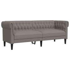 vidaXL tópszínű 3 személyes szövet Chesterfield kanapé (372561) bútor