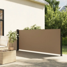 vidaXL tópszínű behúzható oldalsó napellenző 120 x 600 cm kerti bútor
