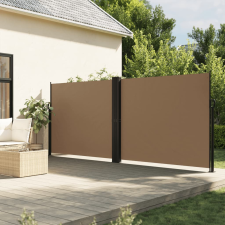 vidaXL Tópszínű behúzható oldalsó napellenző 160 x 1200 cm kerti bútor