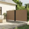 vidaXL Tópszínű behúzható oldalsó napellenző 160 x 1200 cm