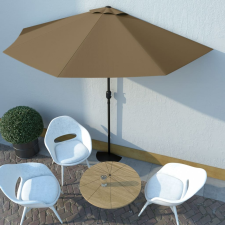 vidaXL Tópszínű féloldalas erkély napernyő alumíniumrúddal 300x150 cm kerti bútor