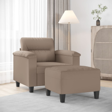 vidaXL tópszínű mikroszálas szövet kanapéfotel lábtartóval 60 cm bútor