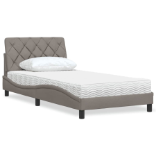 vidaXL tópszínű szövet ágy matraccal 100x200 cm ágy és ágykellék
