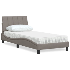 vidaXL tópszínű szövet ágy matraccal 90x200 cm ágy és ágykellék