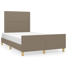 vidaXL tópszínű szövet ágykeret fejtámlával 120 x 200 cm (3124964) ágy és ágykellék