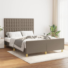 vidaXL tópszínű szövet ágykeret fejtámlával 140x190 cm ágy és ágykellék
