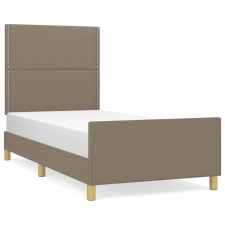 vidaXL tópszínű szövet ágykeret fejtámlával 90x190 cm ágy és ágykellék