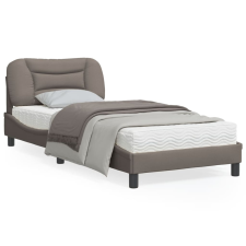 vidaXL tópszínű szövet ágykeret LED-del 80 x 200 cm ágy és ágykellék