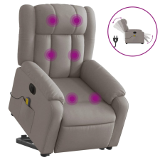 vidaXL tópszínű szövet dönthető elektromos álló masszázsfotel (3205360) masszázsfotel