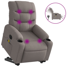 vidaXL tópszínű szövet dönthető elektromos álló masszázsfotel (3206679) masszázsfotel