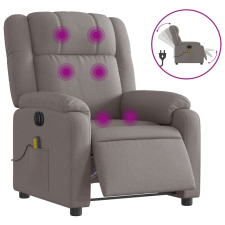 vidaXL tópszínű szövet elektromos dönthető masszázsfotel (3205198) masszázsfotel