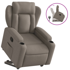 vidaXL tópszínű szövet felállást segítő dönthető fotel (3204490) bútor