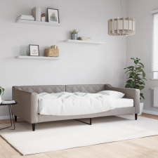 vidaXL Tópszínű szövet kanapéágy matraccal 100 x 200 cm ágy és ágykellék